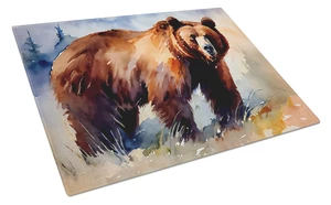 NEW Grizzly Bear Glass Cutting Board Decorative Tempered Glass Kitchen Cutting and Serving Board Large Size Chopping Board NEW Grizzly Bear Glass Cutting Board Decorative Tempered Glass Kitchen Cutting and Serving Board Large Size Chopping Board