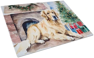NEW Golden Retriever Cozy Christmas Glass Cutting Board Decorative Tempered Glass Kitchen Cutting and Serving Board Large Size C NEW Golden Retriever Cozy Christmas Glass Cutting Board Decorative Tempered Glass Kitchen Cutting and Serving Board Large Size C
