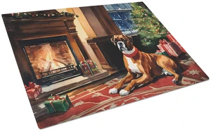 NEW Boxer Cozy Christmas Glass Cutting Board Decorative Tempered Glass Kitchen Cutting and Serving Board Large Size Chopping Boa NEW Boxer Cozy Christmas Glass Cutting Board Decorative Tempered Glass Kitchen Cutting and Serving Board Large Size Chopping Boa