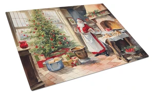 NEW Cookies with Santa Claus Glass Cutting Board Decorative Tempered Glass Kitchen Cutting and Serving Board Large Size Chopping