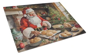 NEW Cookies with Santa Claus Glass Cutting Board Decorative Tempered Glass Kitchen Cutting and Serving Board Large Size Chopping