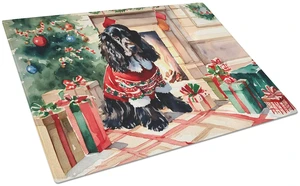 English Cocker Spaniel Cozy Christmas Glass Cutting Board Decorative Tempered Glass Kitchen Cutting and Serving Board Large Size English Cocker Spaniel Cozy Christmas Glass Cutting Board Decorative Tempered Glass Kitchen Cutting and Serving Board Large Size