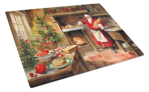 NEW Cookies with Santa Claus Glass Cutting Board Decorative Tempered Glass Kitchen Cutting and Serving Board Large Size Chopping
