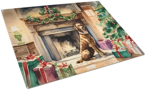 Chesapeake Bay Retriever Cozy Christmas Glass Cutting Board Decorative Tempered Glass Kitchen Cutting and Serving Board Large Si Chesapeake Bay Retriever Cozy Christmas Glass Cutting Board Decorative Tempered Glass Kitchen Cutting and Serving Board Large Si