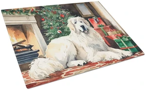 NEW Great Pyrenees Cozy Christmas Glass Cutting Board Decorative Tempered Glass Kitchen Cutting and Serving Board Large Size Cho