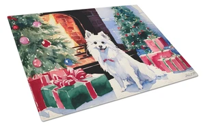 NEW Japanese Spitz Cozy Christmas Glass Cutting Board Decorative Tempered Glass Kitchen Cutting and Serving Board Large Size Cho NEW Japanese Spitz Cozy Christmas Glass Cutting Board Decorative Tempered Glass Kitchen Cutting and Serving Board Large Size Cho