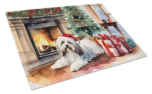 NEW Havanese Cozy Christmas Glass Cutting Board Decorative Tempered Glass Kitchen Cutting and Serving Board Large Size Chopping NEW Havanese Cozy Christmas Glass Cutting Board Decorative Tempered Glass Kitchen Cutting and Serving Board Large Size Chopping