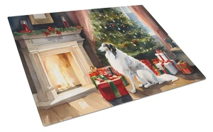Borzoi Cozy Christmas Glass Cutting Board Decorative Tempered Glass Kitchen Cutting and Serving Board Large Size Chopping Board Borzoi Cozy Christmas Glass Cutting Board Decorative Tempered Glass Kitchen Cutting and Serving Board Large Size Chopping Board