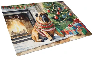 NEW Bullmastiff Cozy Christmas Glass Cutting Board Decorative Tempered Glass Kitchen Cutting and Serving Board Large Size Choppi NEW Bullmastiff Cozy Christmas Glass Cutting Board Decorative Tempered Glass Kitchen Cutting and Serving Board Large Size Choppi
