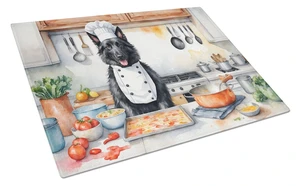 NEW Belgian Sheepdog The Chef Glass Cutting Board Decorative Tempered Glass Kitchen Cutting and Serving Board Large Size Choppin