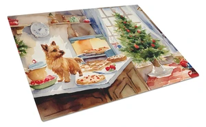 NEW Norwich Terrier Christmas Cookies Glass Cutting Board Decorative Tempered Glass Kitchen Cutting and Serving Board Large Size