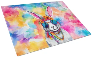 Hippie Animal Rabbit Glass Cutting Board Decorative Tempered Glass Kitchen Cutting and Serving Board Large Size Chopping Board Hippie Animal Rabbit Glass Cutting Board Decorative Tempered Glass Kitchen Cutting and Serving Board Large Size Chopping Board