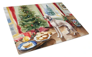 NEW Weimaraner Christmas Cookies Glass Cutting Board Decorative Tempered Glass Kitchen Cutting and Serving Board Large Size Chop