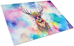 NEW Hippie Animal Stag Deer Glass Cutting Board Decorative Tempered Glass Kitchen Cutting and Serving Board Large Size Chopping
