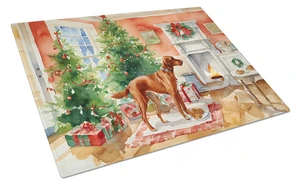 NEW Redbone Coonhound Christmas Cookies Glass Cutting Board Decorative Tempered Glass Kitchen Cutting and Serving Board Large Si