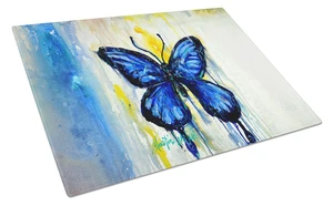 Flutter Butterfly Glass Cutting Board Decorative Tempered Glass Kitchen Cutting and Serving Board Large Size Chopping Board