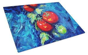 Creole Tomatoes Glass Cutting Board Decorative Tempered Glass Kitchen Cutting and Serving Board Large Size Chopping Board Creole Tomatoes Glass Cutting Board Decorative Tempered Glass Kitchen Cutting and Serving Board Large Size Chopping Board