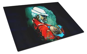 Grand Pappy and Baby Glass Cutting Board Decorative Tempered Glass Kitchen Cutting and Serving Board Large Size Chopping Board