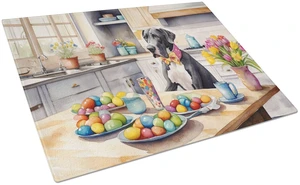 Decorating Easter Great Dane Glass Cutting Board Decorative Tempered Glass Kitchen Cutting and Serving Board Large Size Chopping Decorating Easter Great Dane Glass Cutting Board Decorative Tempered Glass Kitchen Cutting and Serving Board Large Size Chopping