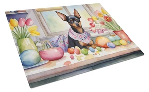 NEW Decorating Easter Miniature Pinscher Glass Cutting Board Decorative Tempered Glass Kitchen Cutting and Serving Board Large S NEW Decorating Easter Miniature Pinscher Glass Cutting Board Decorative Tempered Glass Kitchen Cutting and Serving Board Large S