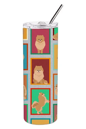 Lots of Orange Pomeranian Stainless Steel Skinny Tumbler Vacuum Double Walled Reusable Insulated Tumbler Travel Cup for Coffee C Lots of Orange Pomeranian Stainless Steel Skinny Tumbler Vacuum Double Walled Reusable Insulated Tumbler Travel Cup for Coffee C