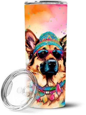 German Shepherd Hippie Dawg Stainless Steel Skinny Tumbler Vacuum Double Walled Reusable Insulated Tumbler Travel Cup for Coffee German Shepherd Hippie Dawg Stainless Steel Skinny Tumbler Vacuum Double Walled Reusable Insulated Tumbler Travel Cup for Coffee