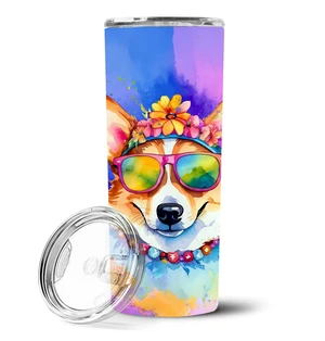 Corgi Hippie Dawg Stainless Steel Skinny Tumbler Vacuum Double Walled Reusable Insulated Tumbler Travel Cup for Coffee Cocktails Corgi Hippie Dawg Stainless Steel Skinny Tumbler Vacuum Double Walled Reusable Insulated Tumbler Travel Cup for Coffee Cocktails