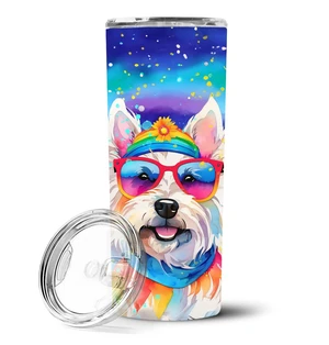 Westie Hippie Dawg Stainless Steel Skinny Tumbler Vacuum Double Walled Reusable Insulated Tumbler Travel Cup for Coffee Cocktail Westie Hippie Dawg Stainless Steel Skinny Tumbler Vacuum Double Walled Reusable Insulated Tumbler Travel Cup for Coffee Cocktail