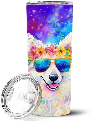Samoyed Hippie Dawg Stainless Steel Skinny Tumbler Vacuum Double Walled Reusable Insulated Tumbler Travel Cup for Coffee Cocktai Samoyed Hippie Dawg Stainless Steel Skinny Tumbler Vacuum Double Walled Reusable Insulated Tumbler Travel Cup for Coffee Cocktai