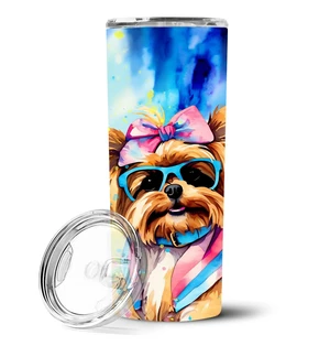 Yorkshire Terrier Hippie Dawg Stainless Steel Skinny Tumbler Vacuum Double Walled Reusable Insulated Tumbler Travel Cup for Coff Yorkshire Terrier Hippie Dawg Stainless Steel Skinny Tumbler Vacuum Double Walled Reusable Insulated Tumbler Travel Cup for Coff