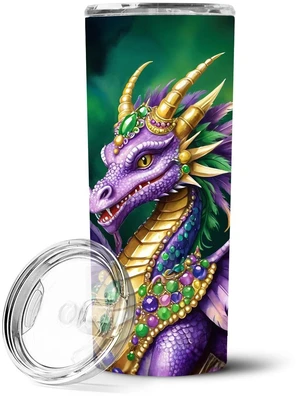 Dragon King of Mardi Gras Stainless Steel Skinny Tumbler Vacuum Double Walled Reusable Insulated Tumbler Travel Cup for Coffee C Dragon King of Mardi Gras Stainless Steel Skinny Tumbler Vacuum Double Walled Reusable Insulated Tumbler Travel Cup for Coffee C