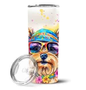 Yorkshire Terrier Hippie Dawg Stainless Steel Skinny Tumbler Vacuum Double Walled Reusable Insulated Tumbler Travel Cup for Coff Yorkshire Terrier Hippie Dawg Stainless Steel Skinny Tumbler Vacuum Double Walled Reusable Insulated Tumbler Travel Cup for Coff