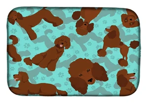 Chocolate Standard Poodle Dish Drying Mat Absorbent Dish Drying Mat Pad for Kitchen Counter Dish Drainer Mat for Countertop, 14 Chocolate Standard Poodle Dish Drying Mat Absorbent Dish Drying Mat Pad for Kitchen Counter Dish Drainer Mat for Countertop, 14