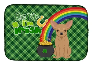 NEW Gold Chihuahua St. Patrick's Day Dish Drying Mat Absorbent Dish Drying Mat Pad for Kitchen Counter Dish Drainer Mat for Coun NEW Gold Chihuahua St. Patrick's Day Dish Drying Mat Absorbent Dish Drying Mat Pad for Kitchen Counter Dish Drainer Mat for Coun