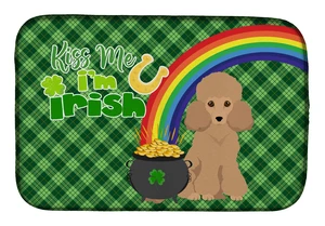 NEW Toy Apricot Poodle St. Patrick's Day Dish Drying Mat Absorbent Dish Drying Mat Pad for Kitchen Counter Dish Drainer Mat for NEW Toy Apricot Poodle St. Patrick's Day Dish Drying Mat Absorbent Dish Drying Mat Pad for Kitchen Counter Dish Drainer Mat for