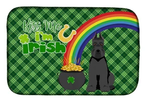 NEW Black Schnauzer St. Patrick's Day Dish Drying Mat Absorbent Dish Drying Mat Pad for Kitchen Counter Dish Drainer Mat for Cou NEW Black Schnauzer St. Patrick's Day Dish Drying Mat Absorbent Dish Drying Mat Pad for Kitchen Counter Dish Drainer Mat for Cou