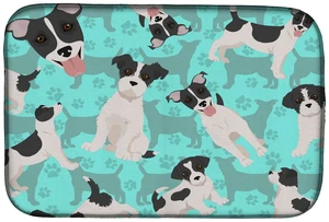 Jack Russell Terrier Dish Drying Mat Absorbent Dish Drying Mat Pad for Kitchen Counter Dish Drainer Mat for Countertop, 14 x 21" Jack Russell Terrier Dish Drying Mat Absorbent Dish Drying Mat Pad for Kitchen Counter Dish Drainer Mat for Countertop, 14 x 21"