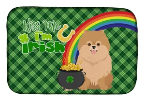 NEW Orange Pomeranian St. Patrick's Day Dish Drying Mat Absorbent Dish Drying Mat Pad for Kitchen Counter Dish Drainer Mat for C NEW Orange Pomeranian St. Patrick's Day Dish Drying Mat Absorbent Dish Drying Mat Pad for Kitchen Counter Dish Drainer Mat for C