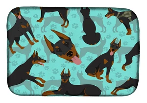 Doberman Pinscher Dish Drying Mat Absorbent Dish Drying Mat Pad for Kitchen Counter Dish Drainer Mat for Countertop, 14 x 21", M Doberman Pinscher Dish Drying Mat Absorbent Dish Drying Mat Pad for Kitchen Counter Dish Drainer Mat for Countertop, 14 x 21", M