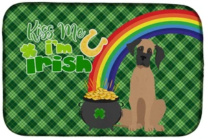NEW Fawn Great Dane St. Patrick's Day Dish Drying Mat Absorbent Dish Drying Mat Pad for Kitchen Counter Dish Drainer Mat for Cou NEW Fawn Great Dane St. Patrick's Day Dish Drying Mat Absorbent Dish Drying Mat Pad for Kitchen Counter Dish Drainer Mat for Cou