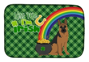 NEW Black and Tan German Shepherd St. Patrick's Day Dish Drying Mat Absorbent Dish Drying Mat Pad for Kitchen Counter Dish Drain NEW Black and Tan German Shepherd St. Patrick's Day Dish Drying Mat Absorbent Dish Drying Mat Pad for Kitchen Counter Dish Drain