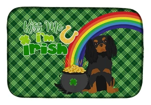 NEW Black and Tan Cavalier Spaniel St. Patrick's Day Dish Drying Mat Absorbent Dish Drying Mat Pad for Kitchen Counter Dish Drai NEW Black and Tan Cavalier Spaniel St. Patrick's Day Dish Drying Mat Absorbent Dish Drying Mat Pad for Kitchen Counter Dish Drai