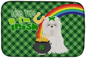 NEW Maltese St. Patrick's Day Dish Drying Mat Absorbent Dish Drying Mat Pad for Kitchen Counter Dish Drainer Mat for Countertop, NEW Maltese St. Patrick's Day Dish Drying Mat Absorbent Dish Drying Mat Pad for Kitchen Counter Dish Drainer Mat for Countertop,