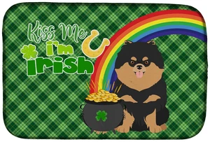 NEW Black and Tan Pomeranian St. Patrick's Day Dish Drying Mat Absorbent Dish Drying Mat Pad for Kitchen Counter Dish Drainer Ma NEW Black and Tan Pomeranian St. Patrick's Day Dish Drying Mat Absorbent Dish Drying Mat Pad for Kitchen Counter Dish Drainer Ma