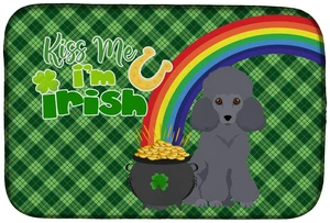 NEW Toy Grey Poodle St. Patrick's Day Dish Drying Mat Absorbent Dish Drying Mat Pad for Kitchen Counter Dish Drainer Mat for Cou NEW Toy Grey Poodle St. Patrick's Day Dish Drying Mat Absorbent Dish Drying Mat Pad for Kitchen Counter Dish Drainer Mat for Cou