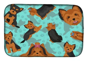 Black and Tan Yorkie Dish Drying Mat Absorbent Dish Drying Mat Pad for Kitchen Counter Dish Drainer Mat for Countertop, 14 x 21" Black and Tan Yorkie Dish Drying Mat Absorbent Dish Drying Mat Pad for Kitchen Counter Dish Drainer Mat for Countertop, 14 x 21"