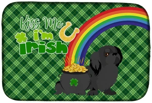 NEW Black Pekingese St. Patrick's Day Dish Drying Mat Absorbent Dish Drying Mat Pad for Kitchen Counter Dish Drainer Mat for Cou NEW Black Pekingese St. Patrick's Day Dish Drying Mat Absorbent Dish Drying Mat Pad for Kitchen Counter Dish Drainer Mat for Cou