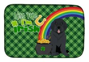 NEW Black Newfoundland St. Patrick's Day Dish Drying Mat Absorbent Dish Drying Mat Pad for Kitchen Counter Dish Drainer Mat for NEW Black Newfoundland St. Patrick's Day Dish Drying Mat Absorbent Dish Drying Mat Pad for Kitchen Counter Dish Drainer Mat for