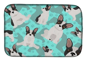 Black and White French Bulldog Dish Drying Mat Absorbent Dish Drying Mat Pad for Kitchen Counter Dish Drainer Mat for Countertop Black and White French Bulldog Dish Drying Mat Absorbent Dish Drying Mat Pad for Kitchen Counter Dish Drainer Mat for Countertop