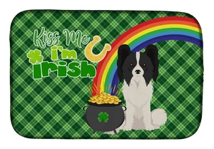 NEW Black and White Papillon St. Patrick's Day Dish Drying Mat Absorbent Dish Drying Mat Pad for Kitchen Counter Dish Drainer Ma NEW Black and White Papillon St. Patrick's Day Dish Drying Mat Absorbent Dish Drying Mat Pad for Kitchen Counter Dish Drainer Ma
